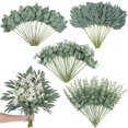 thumbnail image 1 of Hojas de eucalipto artificiales en forma de corazón, 120 unidades, color verde, 1 of 9