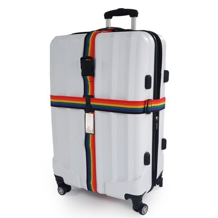rainbow suitcase strap