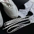 thumbnail image 6 of FENGGUIQU 1Pairs White Fashion Wavy Cloth Shoelaces for Sneakers and Boots, 6 of 8