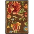 thumbnail image 2 of SAFAVIEH Chelsea Hayleigh Floral Wool Area Rug, Brown, 4'6" x 6'6" Oval, 2 of 10