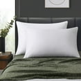 thumbnail image 1 of LOSAFEFE Fundas de almohada con cremallera 100% algodón, tamaño estándar, juego de 4 protectores de almohada súper suaves y transpirables con cremallera, fundas de almohada blancas de 20 x 26 pulgadas, 1 of 5