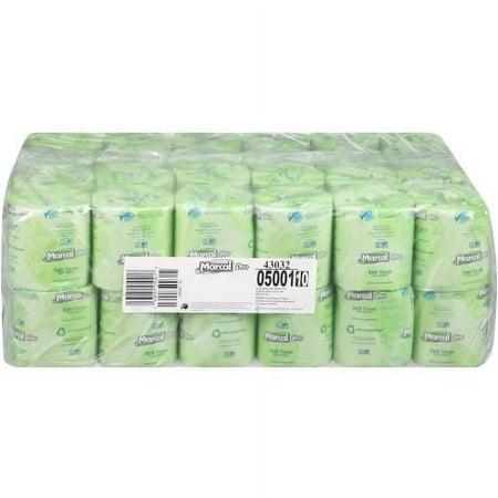 Marcal Pro 100per Recycled Bathroom Tissue 2 Ply 4" 4" 500 Sheets Roll White Chlorine free, Dye free, Fragrance free, Lint-free, Eco friendly, Septic Safe, Bleach-free, Strong, Absorbent - For