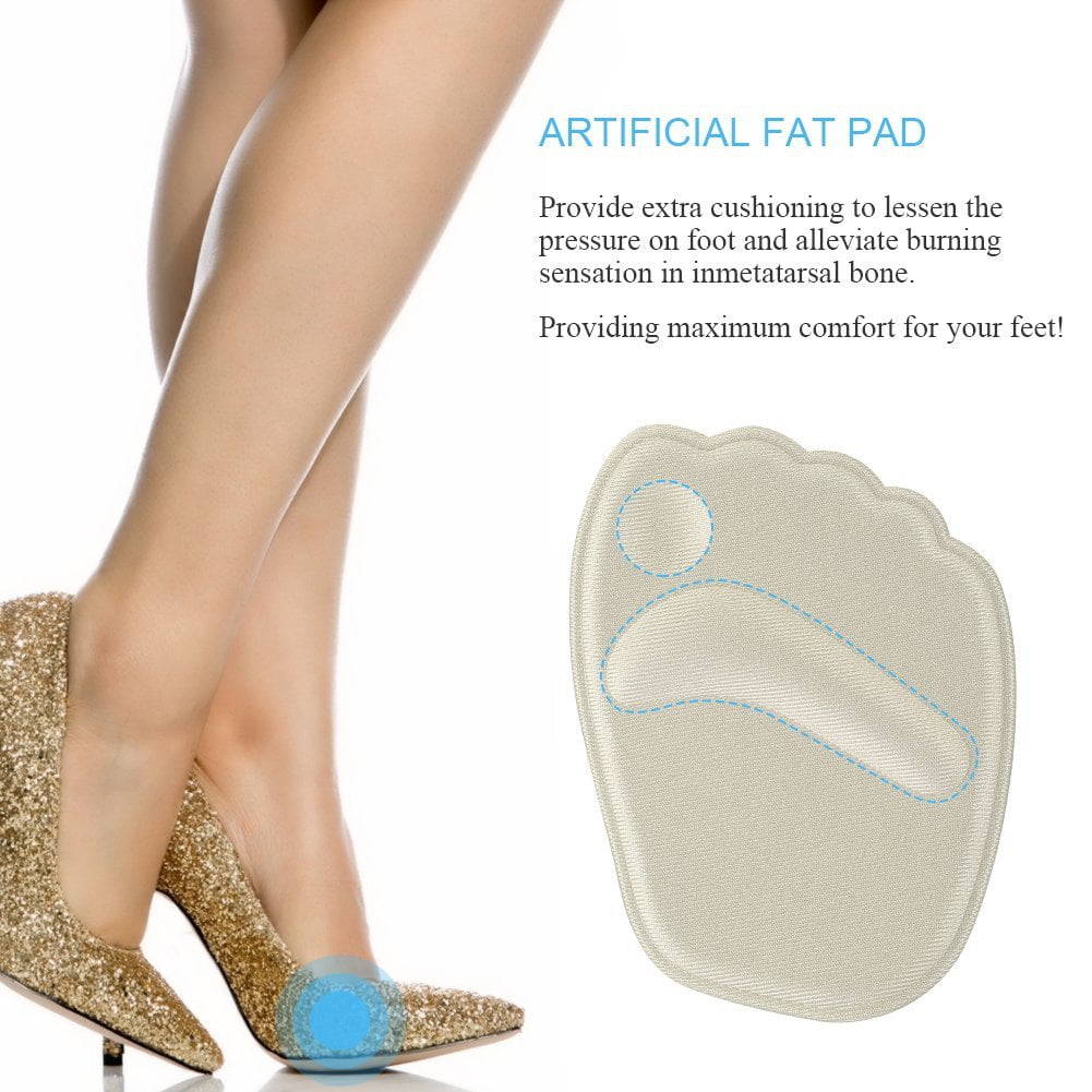 Gel Foot Pads Forefoot Inserts Balls of Feet Insoles High Heel Shoe Support 