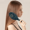 thumbnail image 2 of Mystical Starry Night Hair Brush - Ergonomic Detangling Brush for Wet & Dry Hair, Cosmic Aesthetic Design, 2 of 4