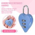 thumbnail image 4 of Uxcell Combination Locks, Heart Shape Password Padlock for Jewelry Storage Box Light Blue, 4 of 7
