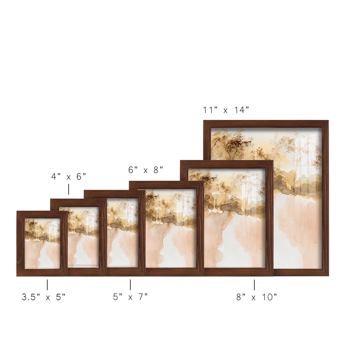 Sun Kissed Earth I - Framed Print w/glass - Chestnut