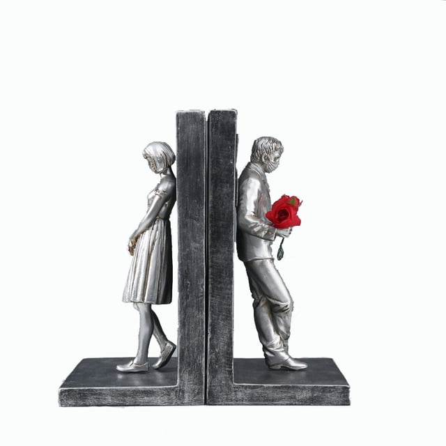 Figura sujetalibros con forma de estatua, escultura, estilo creativo de Banksy