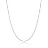 Ariana Lucci 14K White Gold Filled Thin Italian Curb Chain Necklace, Non Tarnish 1mm Cuban Link Chain, Great for Pendants and Charms, Genuine 1/20 14K Gold Filled Made in Italy, 30"