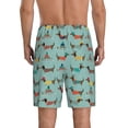 thumbnail image 4 of Lsque Dachshund Dog Puppy Mens Sleep Pajama Shorts,Short Pajama Pants, Cotton Ultra-Soft Knit-X-Large, 4 of 9