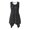 Dark Leopard Print, variant on HELLHERO Summer Sleeveless Dress, Floral Print Side Pockets Asymmetric Hem Midi Dress, Irregular Hem Round Neck Sundress for Holiday Vacation