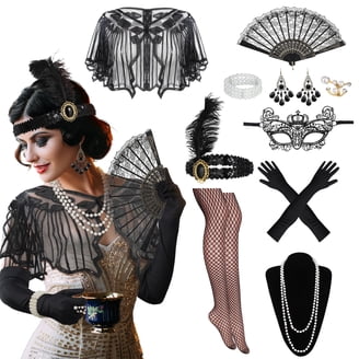 ZUCKER Flapper Headband w/Ostrich Feather and Tassel  display picture 3