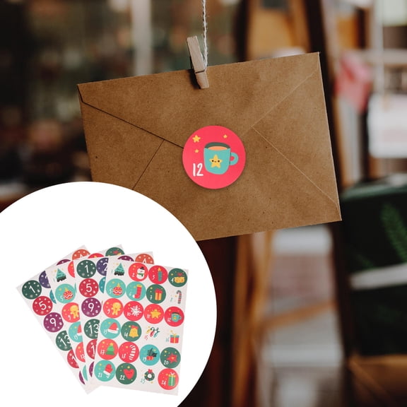 UPOUART Holiday Envelope Stickers, 20 Sheets Assorted Color Paper Labels for Cards, , and Scrapbooking