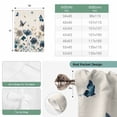 thumbnail image 6 of Blue Floral Balloon Curtains for Windows, Bedroom Curtains 54 Inch Length, Spring Watercolor Flowers Butterflies Beige Tie Up Curtains Panels Thermal Insulated Bathroom Curtains Window 42"x54", 6 of 8