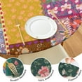 thumbnail image 4 of Pioneer Flower Floral Print Pattern Round Fitted Tablecloth with Elastic Edge,Dining Table Cover Waterproof,Outdoor Round Tablecloth for Camping,Dining,Indoor and Outdoor, 4 of 7
