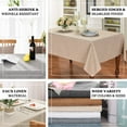 thumbnail image 4 of Efavormart 60x102" Premium White Faux Linen Rectangular Tablecloth | Wrinkle Free Tablecloth, 4 of 11