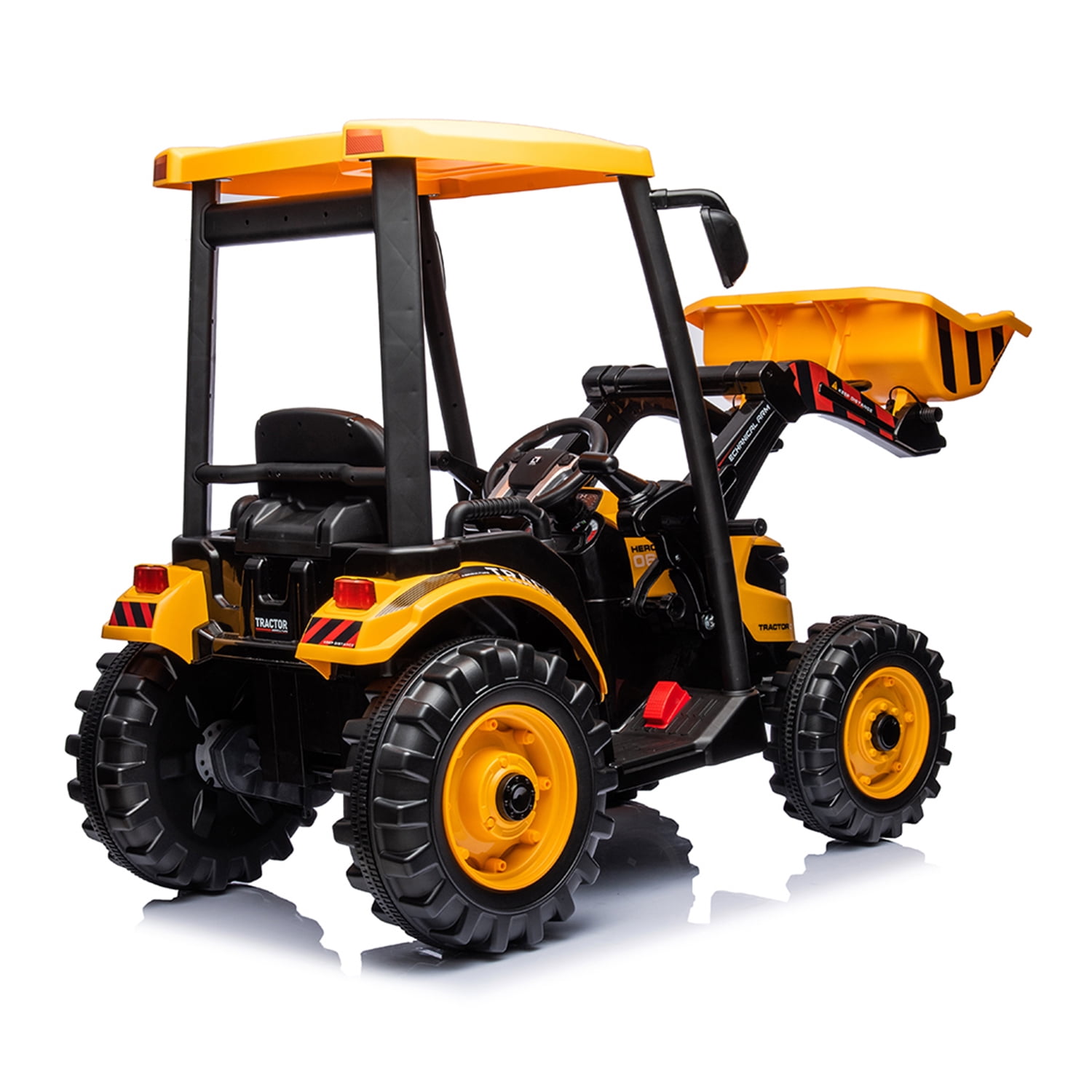 CIPACHO Ride On Tractor, 24 V Powered Construction Vehicles for Kids with 3-Gear-Shift Ground Loade, Kids Car Toys, Yellow CIPACHO Ride On Tractor, 24 V Powered Construction Vehicles for Kids with 3-Gear-Shift Ground Loade, Kids Car Toys, Yellow
