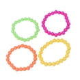 thumbnail image 3 of IFANLANDOR 4 Pcs Bracelets en Perles Néon pour Filles Accessoire de Déguisement Perles Rondes Design en Couleurs Assorties Mode Rétro, 3 of 7
