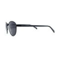 thumbnail image 3 of Polarized Retro Hipster Round Metal Rim Normcore Sunglasses All Black, 3 of 4