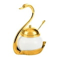 thumbnail image 4 of Elodie Sugar Container Porcelain Canister Spice Container for Sugar Wedding Buffets gold, 4 of 8