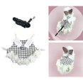 thumbnail image 2 of facefd Rabbit Vest Harness Leash Set Clothes Soft Pet Costume Small Animal Ferret Black White S, 2 of 7