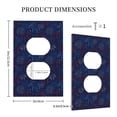 thumbnail image 3 of Fotbe Blue Firework Print Duplex Receptacle Wall Plate, 1-Gang 5.0" x3.0" Wall Outlet Covers, Dual Outlet Faceplates Covers, Color-matched Screws Included-Style S, 3 of 6