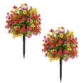thumbnail image 1 of 2 Pack 24 Inch Artificial Boxwood Topiary Ball Trees for Indoor Outdoor Decor, 1 of 5