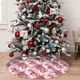 thumbnail image 4 of Cauagu 36" Christmas Tree Skirt Orchids Flowers Pattern Christmas Tree Decorations Tree Mat for Xmas Decorations Occasion Holiday Home Decor -36", 4 of 7