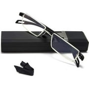 EYEURL Reading Glasses Half-Frame Computer Readers for Men and Women +1.5 Anti-blue Lightweight Quality Thin Optics Eyeglass