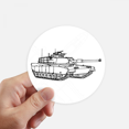 thumbnail image 1 of Tanks Side Equipment Sticker Round 4inch Wall Suitcase Laptop Decal 8pcs, 1 of 1