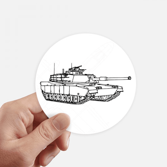 Tanks Side Equipment Sticker Round 4inch Wall Suitcase Laptop Decal 8pcs