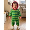 thumbnail image 6 of RUINIXCW Toddler Baby Boy Girl Halloween Caterpillar Costume Newborn Infant Baby Fleece Jumpsuit Warm Fall Winter Clothes Long Sleeve Striped Hooded Romper, 6 of 10
