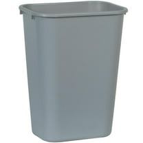 Rubbermaid Commercial 295700GY Soft Molded Plastic Wastebasket, Rectangular, 10 1/4 gal, Gray