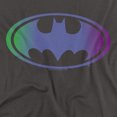 thumbnail image 2 of Batman Gradient Bat Logo Women's T Shirt, Charcoal, Large, 2 of 6