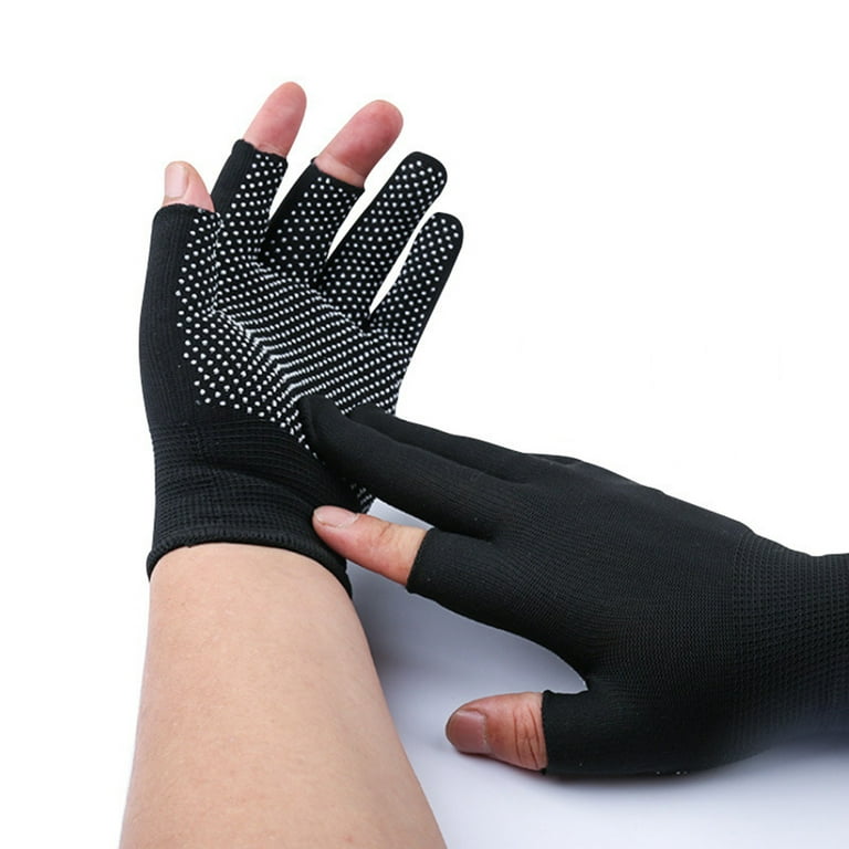 Polyester Anti Slip Half Finger Gloves 1 Pair Sports Gloves Anti