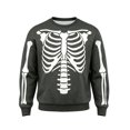 thumbnail image 4 of Afdoent Sweatshirts for Men Halloween Skeleton Print Sweatshirt Casual Crewneck Long Sleeve Pullover Comfortable for Holiday Party, 4 of 4