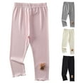 thumbnail image 4 of Odeerbi Kids Pants Toddler Girls Summer Capris Baby Clothes Children Casual Big Rabbit Decorative Elastic Thin Pants White - A, 4 of 4