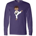 thumbnail image 3 of Inktastic African American Boy, Karate Boy, Black Belt, Kata Long Sleeve T-Shirt, 3 of 5
