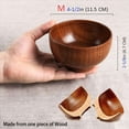 thumbnail image 4 of Azufaifa Tazón de Madera de Estilo Japonés Tazón de Arroz de Madera Tazón de Fideos Tazón de Madera Maciza, Diámetro 4,5 Pulgadas por 2-5/8 Pulgadas, Decoración (Medio) 12 Paquetes, 4 of 5