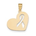 thumbnail image 1 of 14k Heart W/Cut Out Awareness Ribbon Charm in 14k Yellow Gold, 1 of 3