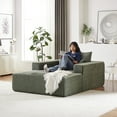 thumbnail image 6 of No Assembly Corduroy Sponge Chair - 75-inch Fluffy Lounge For Living Room, Pillow, Army Bedroom Indoor Use, Room, 6 of 6