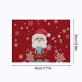 thumbnail image 3 of Santa Claus Linen Placemats Restaurant Decoration Holiday Table Mats Restaurant Mood Layout Table Mats Linen Print Insulation Pads Western Plac, 3 of 6