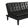 Mainstays Memory Foam Futon with Cupholder and USB, Black Faux Leather