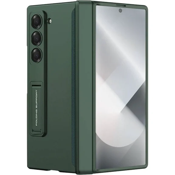 Case for Samsung Galaxy Z Fold 6 with Hinge Protection, [Built-in Screen Protector] [Adjustable Kickstand] Shockproof Slim Fit All-inclusive Protective Phone Cover for Galaxy Z Fold 6 2024