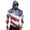 Light Blue, variant on 4th of July Patriotic Fishing Hoodie with Integrated Face Mask, UPF 50+ UV Sunscreen Long Sleeve Rash Guard for Outdoor Hiking and Running