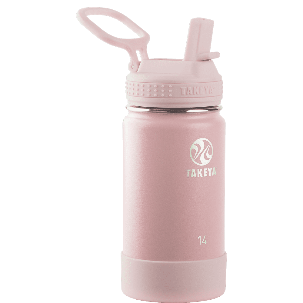 Takeya Actives Kids Stainless Steel Water Bottle w/Straw lid, 14oz