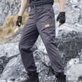 thumbnail image 2 of SAWOBUUN Men's Cargo Joggers Pants Drawstring Waist Work Trousers Slim Fit Outdoor Hiking Sweatpants with Multi Pockets, 2 of 8
