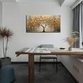 thumbnail image 2 of Gold Canvas Wall Art for Living Room - Abstract Tree Art 20" x 40" Decor for Bedroom Office, 2 of 6