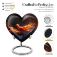 thumbnail image 3 of Phoenix Rebirth Blaze - Memorial Urn Small - Unique Keepsake Urn For Adult Female Ashes - Decorative Heart Small Urn 3 Inch, Set Of 2, 3 of 5