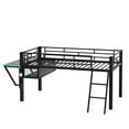 thumbnail image 5 of Gaming mid loft bed with desk, LED, Twin, Black, 5 of 7