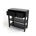 thumbnail image 4 of Wooden Console Table with 3 Drawers and 2 Shelves, Black- Saltoro Sherpi, 4 of 4
